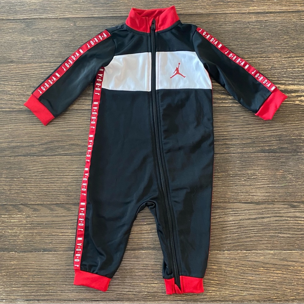 Jordan Baby Boy Outfit 12 Months Black Red Boys Jumpsuit One Piece Air Michael